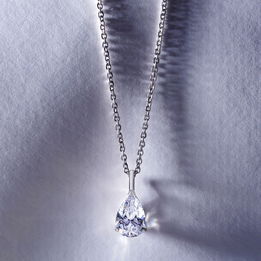 Silver Chain Necklace With Heart Pendant