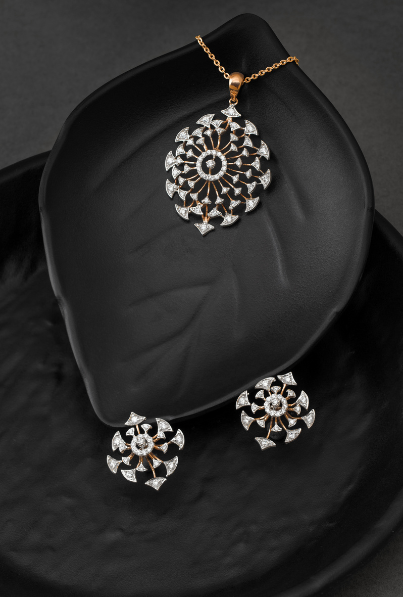 jewelry Set on Black Surface